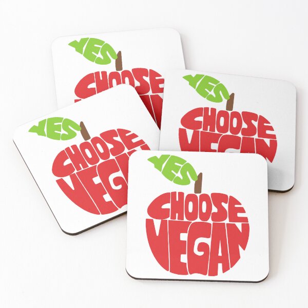 Item preview, Yes, I Choose Vegan - Red Apple Typography designed and sold by Happy Puppy Print On Demand.