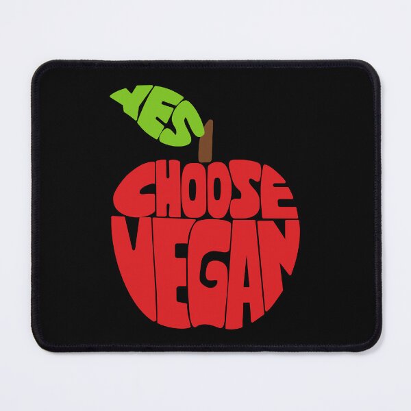 Item preview, Yes, I Choose Vegan - Red Apple Typography designed and sold by Happy Puppy Print On Demand.