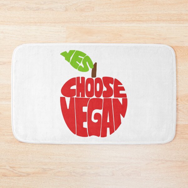 Item preview, Yes, I Choose Vegan - Red Apple Typography designed and sold by Happy Puppy Print On Demand.