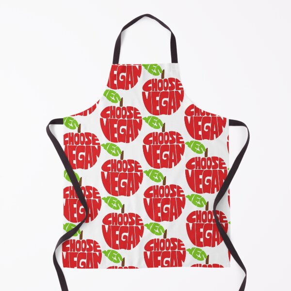 Item preview, Yes, I Choose Vegan - Red Apple Typography designed and sold by Happy Puppy Print On Demand.