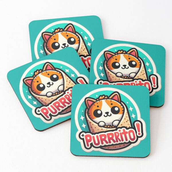 Item preview, Super Cute, Adorable, Irresistible Burrito Purrito Cat | Mexican Food Mexico Cancun Tijuana designed and sold by SimpleCosyLifee.