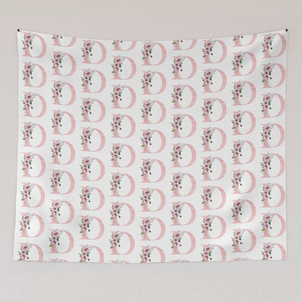 Item preview, Letter D with watercolor pink roses.  designed and sold by tapilipa.