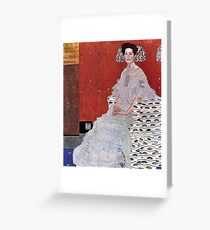 HD Portrait of Fritza Riedler, by Gustav Klimt, 1906 HIGH DEFINITION Greeting Card