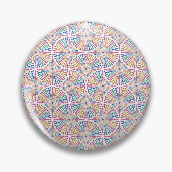 Item preview, Maximalist Rainbow Sea Urchin Dot Mandala Art Deco Fans designed and sold by Triplicate Limited.