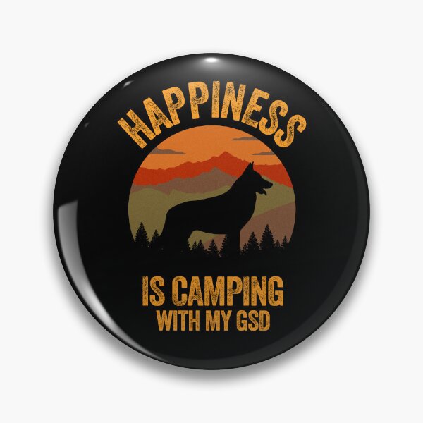 Item preview, Vintage Country Happiness Is Camping With My GSD designed and sold by Guarddogdrive.