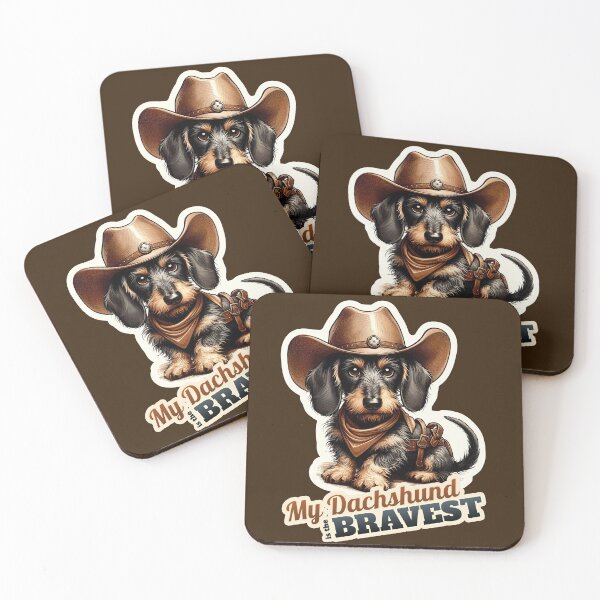 Item preview, Wire-haired Dachshund Cowboy puppy designed and sold by ThisDress.
