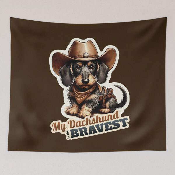 Item preview, Wire-haired Dachshund Cowboy puppy designed and sold by ThisDress.