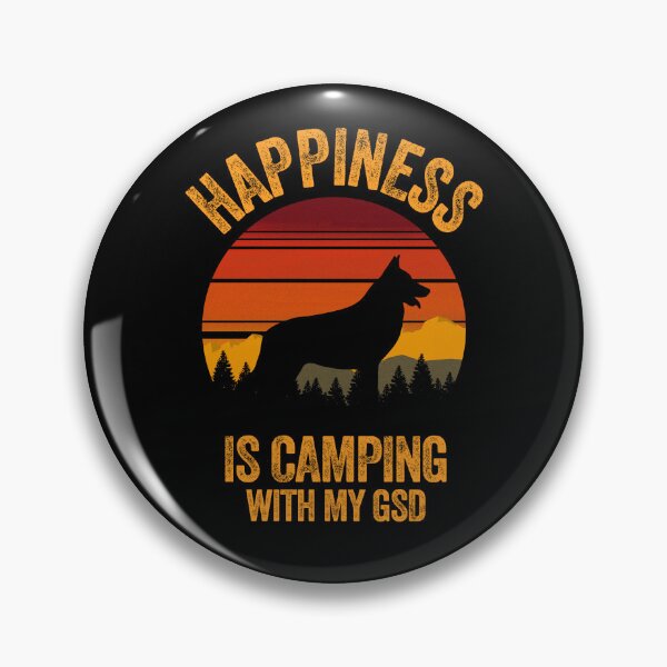 Item preview, Vintage Country Happiness Is Camping With My GSD designed and sold by Guarddogdrive.