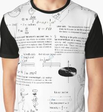 Rotational, displacement, rate, change, angle, time, torque, force, lever arm, perpendicular Graphic T-Shirt