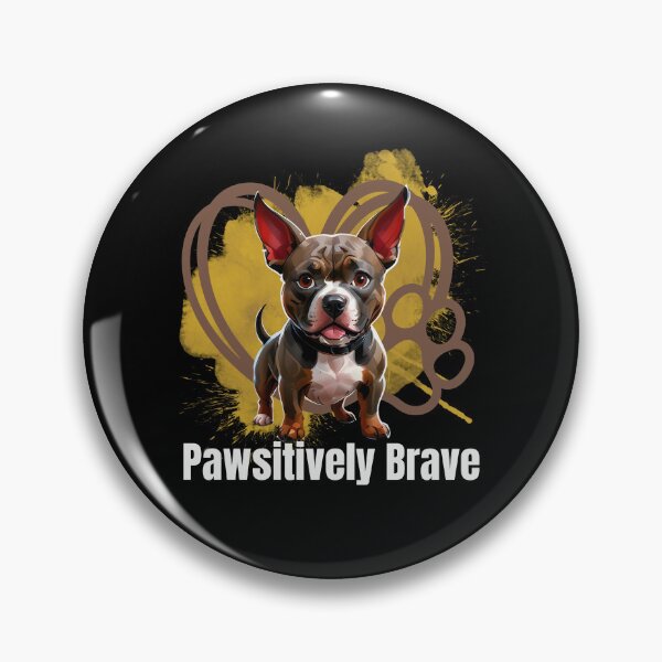 Item preview, Pawsitively Brave: A Stunning Pit Bull Illustration designed and sold by ArchVibe.