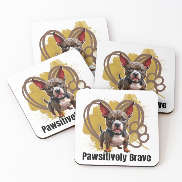 Item preview, Pawsitively Brave: A Stunning Pit Bull Illustration designed and sold by ArchVibe.