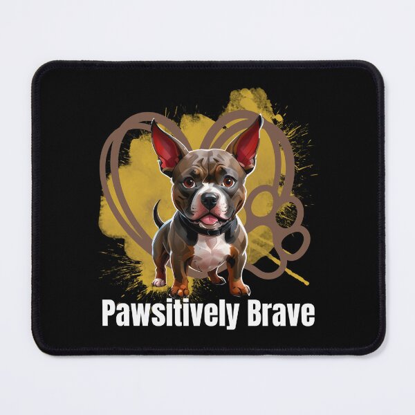 Item preview, Pawsitively Brave: A Stunning Pit Bull Illustration designed and sold by ArchVibe.