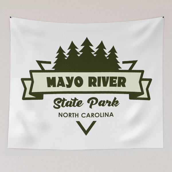 Item preview, Mayo River State Park North Carolina Trees And Ribbon designed and sold by bivenart.