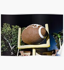 Football and Goalpost Poster