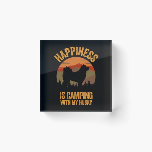 Item preview, Vintage Country Happiness Is Camping With My Husky designed and sold by Guarddogdrive.