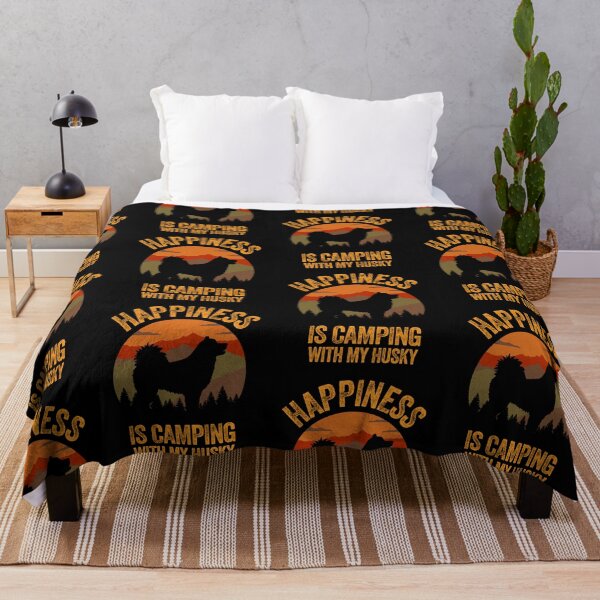 Item preview, Vintage Country Happiness Is Camping With My Husky designed and sold by Guarddogdrive.