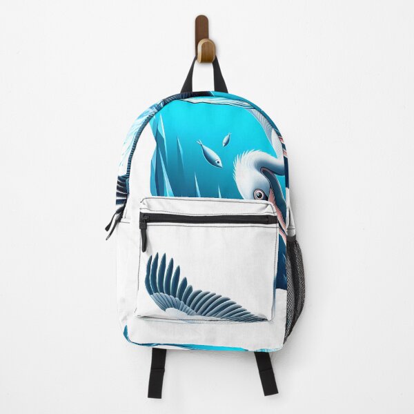 Item preview, Pelican diving into crystal-clear waters, hunting for fish beneath the surface. designed and sold by creativekrish.