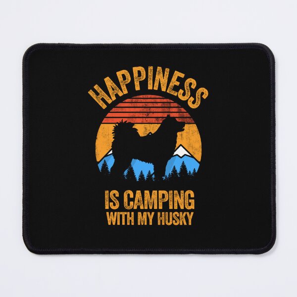 Item preview, Vintage Distressed Happiness Is Camping With My Husky designed and sold by Guarddogdrive.