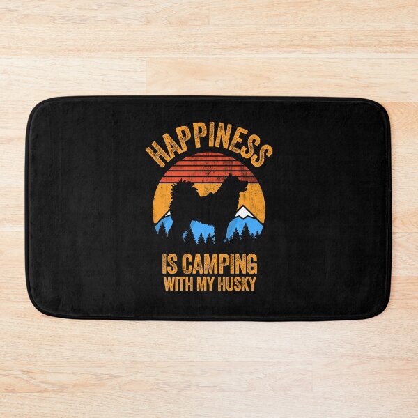 Item preview, Vintage Distressed Happiness Is Camping With My Husky designed and sold by Guarddogdrive.