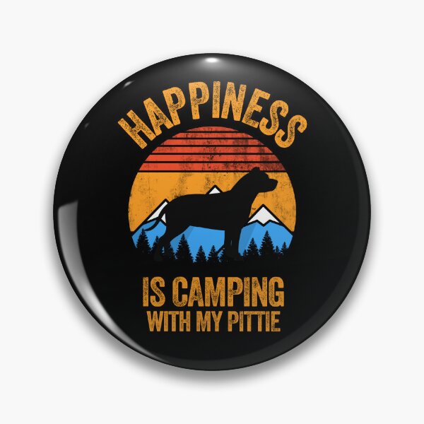 Item preview, Vintage Distressed Happiness Is Camping With My Pittie designed and sold by Guarddogdrive.