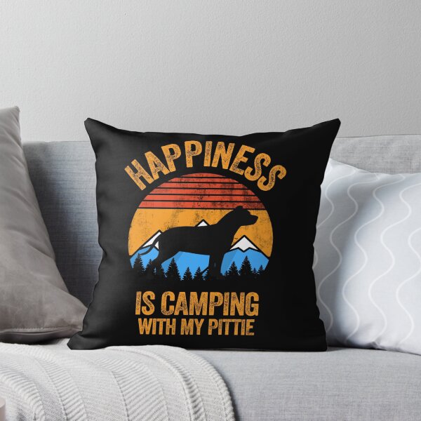 Item preview, Vintage Distressed Happiness Is Camping With My Pittie designed and sold by Guarddogdrive.