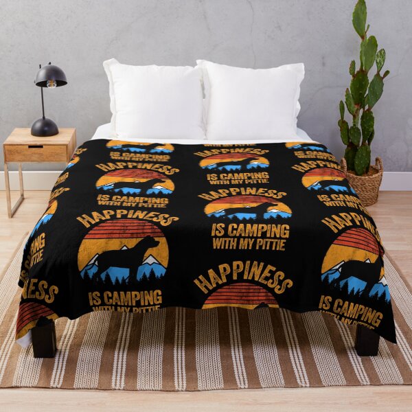 Item preview, Vintage Distressed Happiness Is Camping With My Pittie designed and sold by Guarddogdrive.