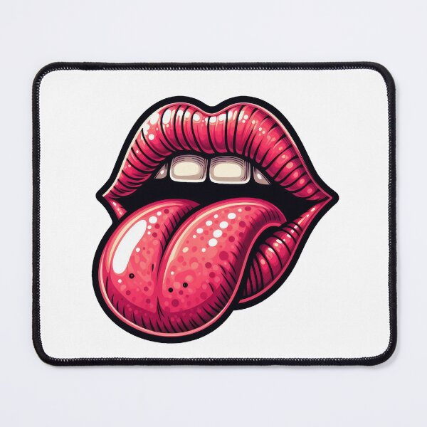 Item preview, Tongue Sticking Out Pink Lips Mouth designed and sold by Melissify.