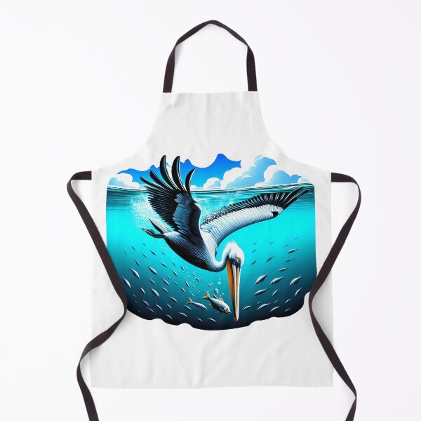 Artikelvorschau, Pelikan taucht in kristallklares Wasser und jagt unter Wasser nach Fischen entworfen und verkauft von creativekrish.