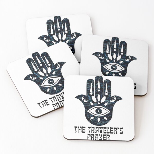 Item preview, The Traveler's Prayer Hamsa in Black designed and sold by Yogimeister.