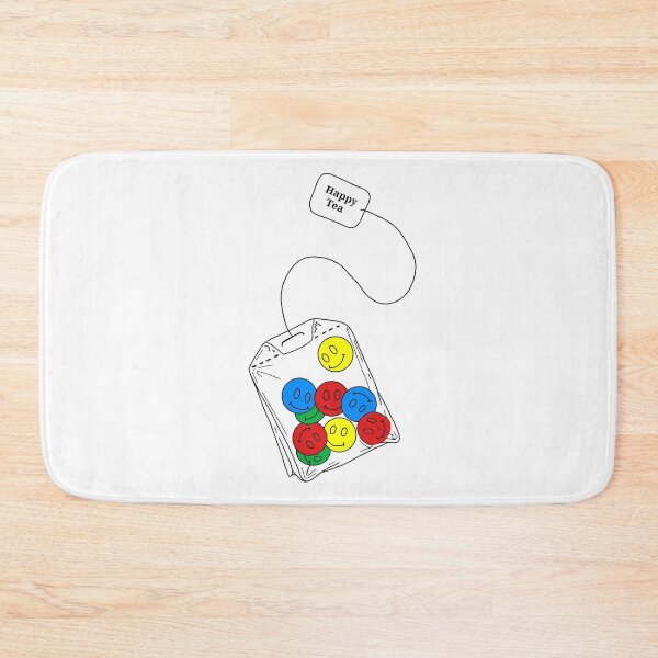 Item preview, Colorful Happy faces, Tea Bag | Minimalistic Style Tattoo Design Line Art Illustration Culture  designed and sold by bymtsef.