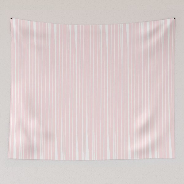 Item preview, Pink and White Vertical Stripes designed and sold by ZedColors.