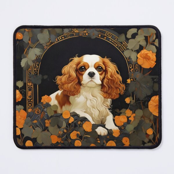 Item preview, Cavalier King Charles Spaniel inspired by Gustav Klimt designed and sold by bloomandbark.