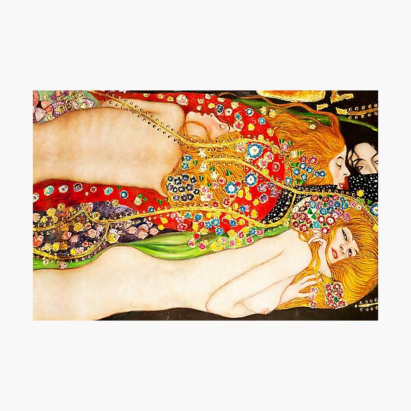 HD Water Snakes II, by Gustav Klimt 1907 HIGH DEFINITION Photographic Print