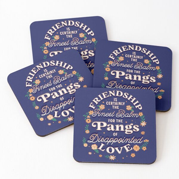 Item preview, Jane Austen Quote Northanger Abbey - Friendship is certainly the finest balm for the pangs of disappointed love designed and sold by violet-hope.