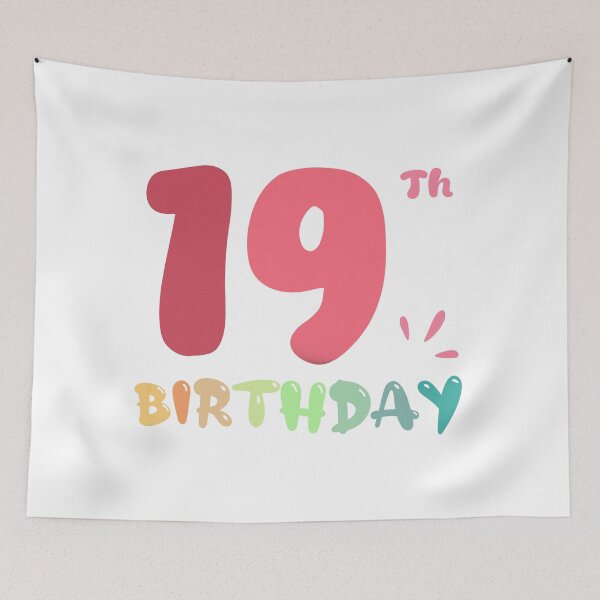 Item preview, Happy 19th Birthday designed and sold by SimpleP.