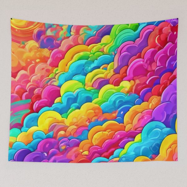 Item preview, Splashy Colorful Clouds designed and sold by Health And Fitness Posts e-Store.