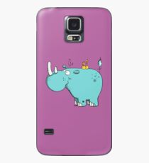 Blue Happy Hippo Hülle & Klebefolie für Samsung Galaxy