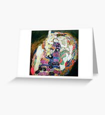 HD The maiden, by Gustav Klimt - 1913 HIGH DEFINITION Greeting Card