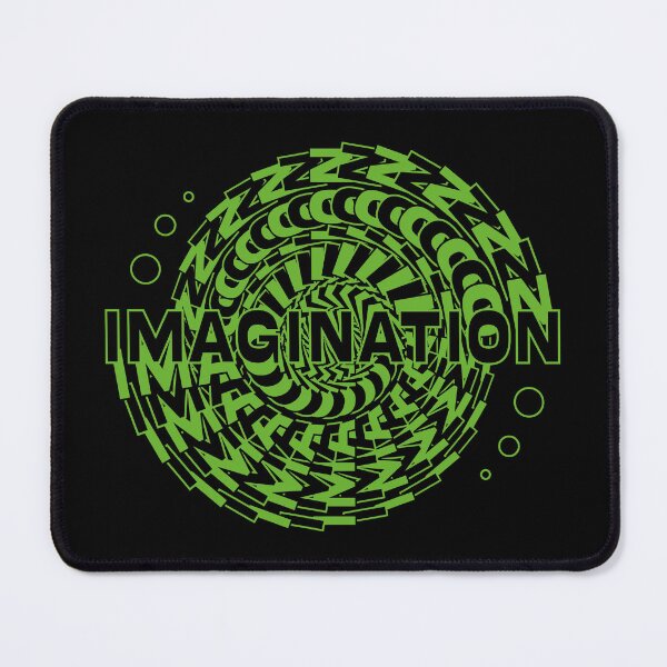 Item preview, Green spiral circle text design with the word IMAGINATION designed and sold by Martapp.