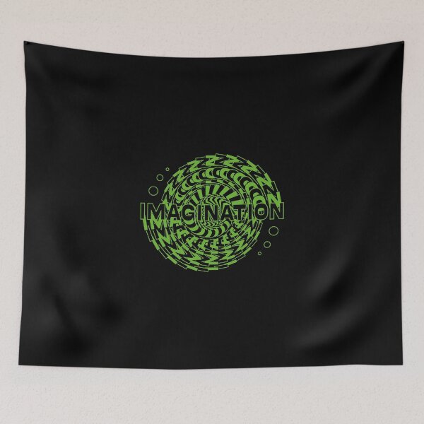 Item preview, Green spiral circle text design with the word IMAGINATION designed and sold by Martapp.