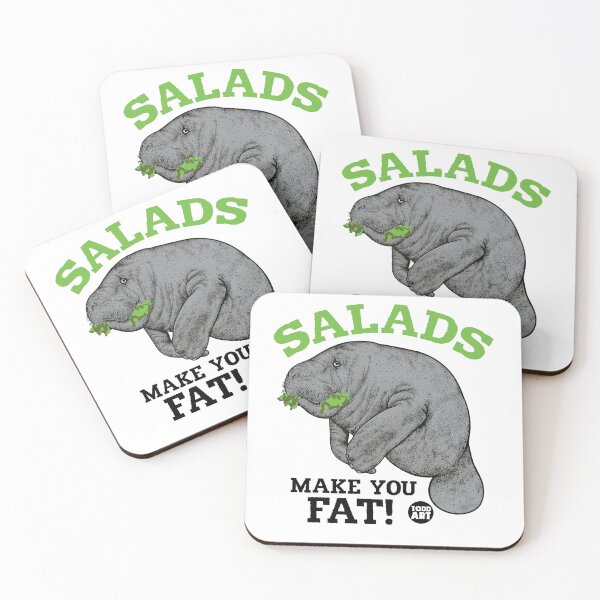 Item preview, SALADS MAKE YOU FAT MANATEE designed and sold by TODD GOLDMAN.