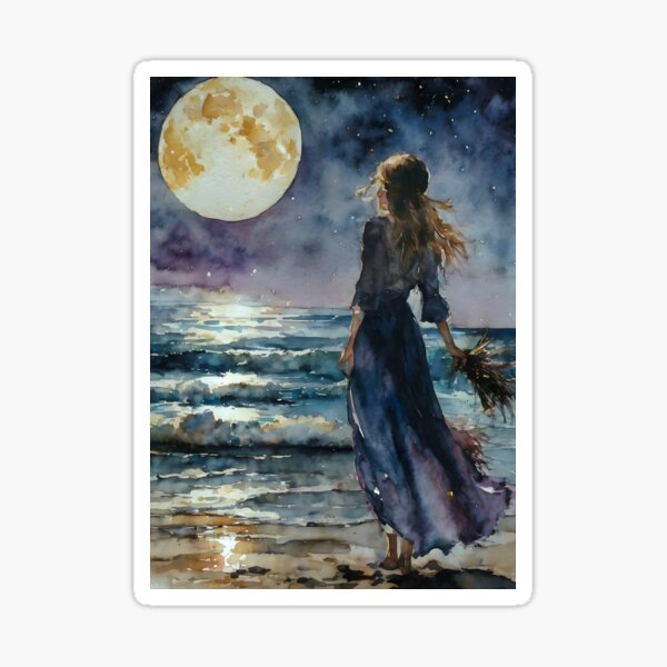 Item preview, Drawn to the Moon designed and sold by Lyra The Lavender Witch.