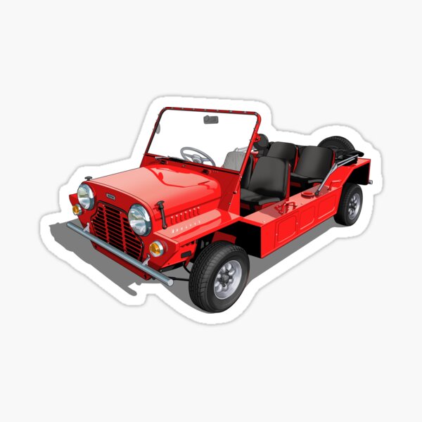 Item preview, Austin MiniMoke in red designed and sold by candc-retro.
