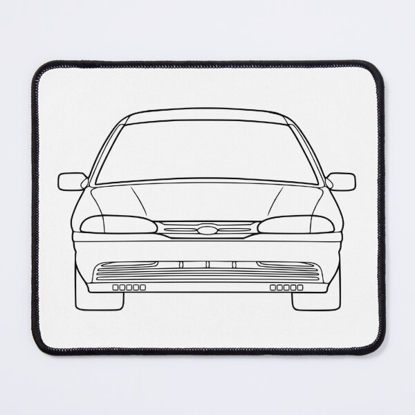 Item preview, Ford Mondeo Mk1 front black lined art designed and sold by EdimDesign.