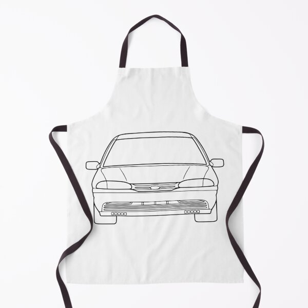 Item preview, Ford Mondeo Mk1 front black lined art designed and sold by EdimDesign.