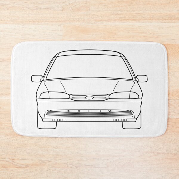 Item preview, Ford Mondeo Mk1 front black lined art designed and sold by EdimDesign.