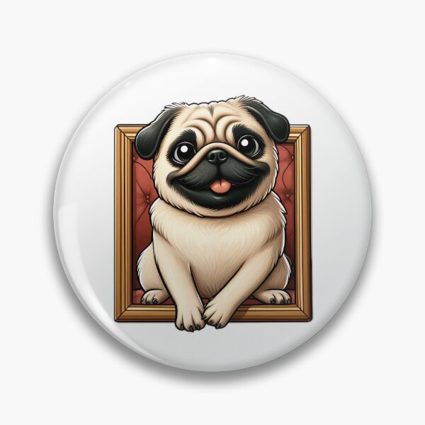 Item preview, Joyful Pug Painter's Surprise designed and sold by EpicPaws.