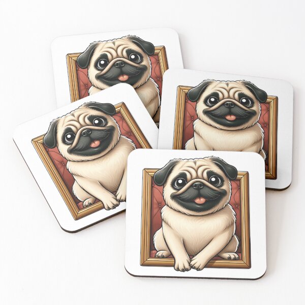 Item preview, Joyful Pug Painter's Surprise designed and sold by EpicPaws.