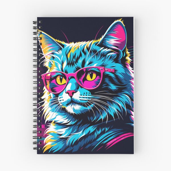 Item preview, An adorable tabby cat donning oversized round spectacles, adding a touch of whimsy to its demeanor designed and sold by Pulsant  Paintings.