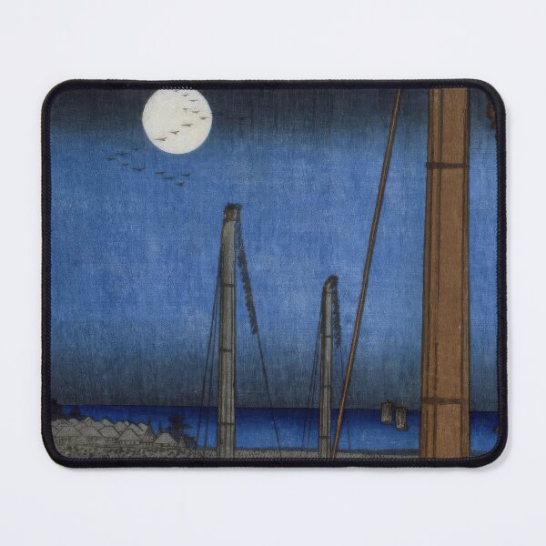 Item preview, Moonlight View Utagawa Hiroshige, Utagawa Kunisada (Toyokuni III) | Japanese Ukiyo-e Woodblock prints by Utagawa Hiroshige. designed and sold by TeeARTHY.